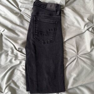 American Eagle Outfitters Charcoal Black Ripped Jeans